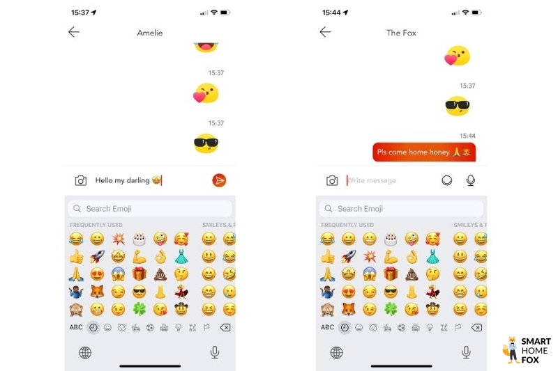 Man sieht die Chatfunktion in der XPLORA App.